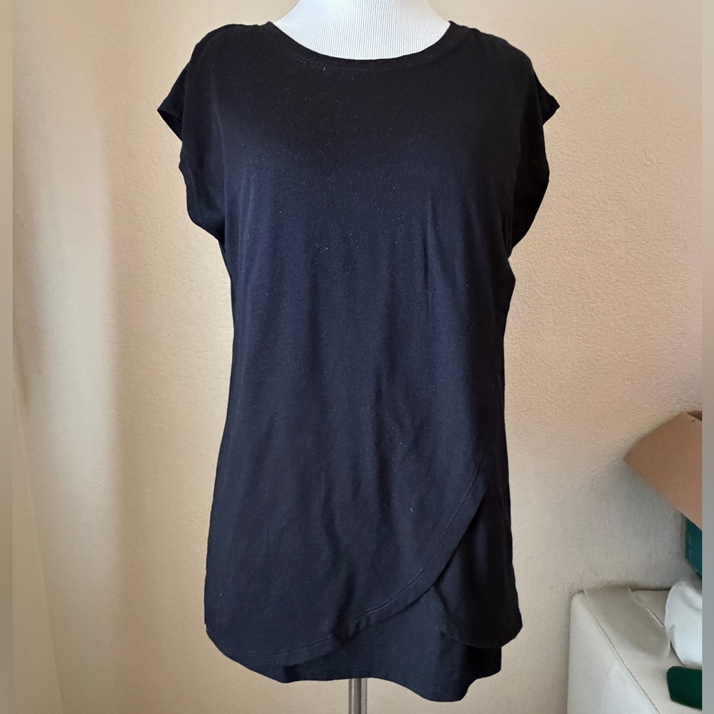 Motherhood Black Short Sleeve Top